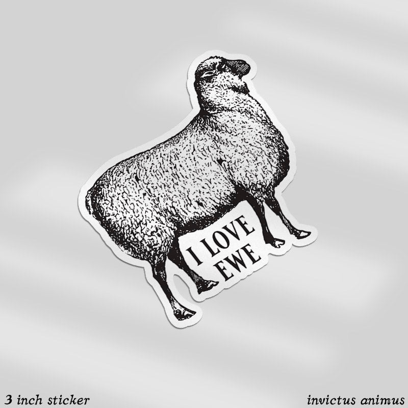 I Love Ewe - Sheep - Vinyl Sticker