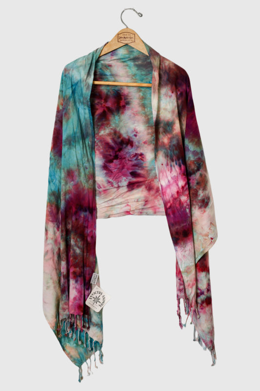 Frostberry - Fringed Rayon Scarf - 20x70