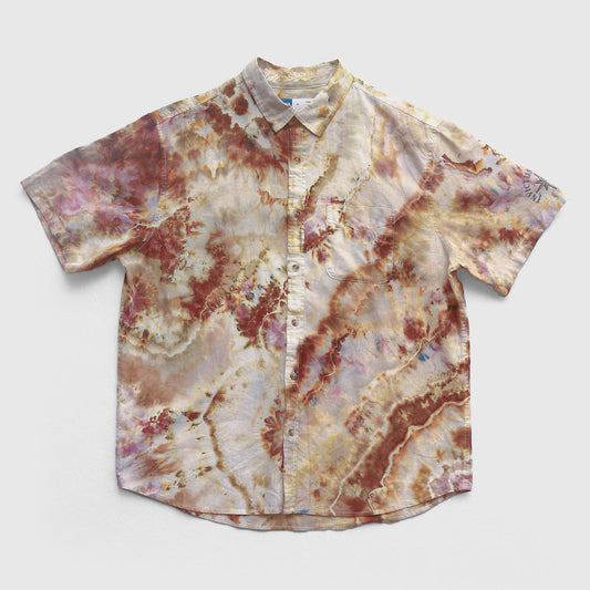Mushroom Mix - Linen Blend Shirt - XL