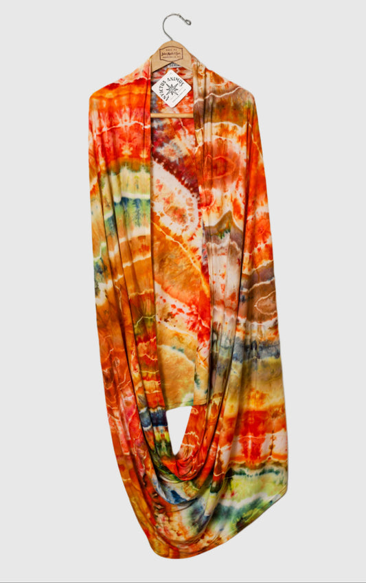 Lava Fern - Seamless Rayon Infinity Shawl - 70x36