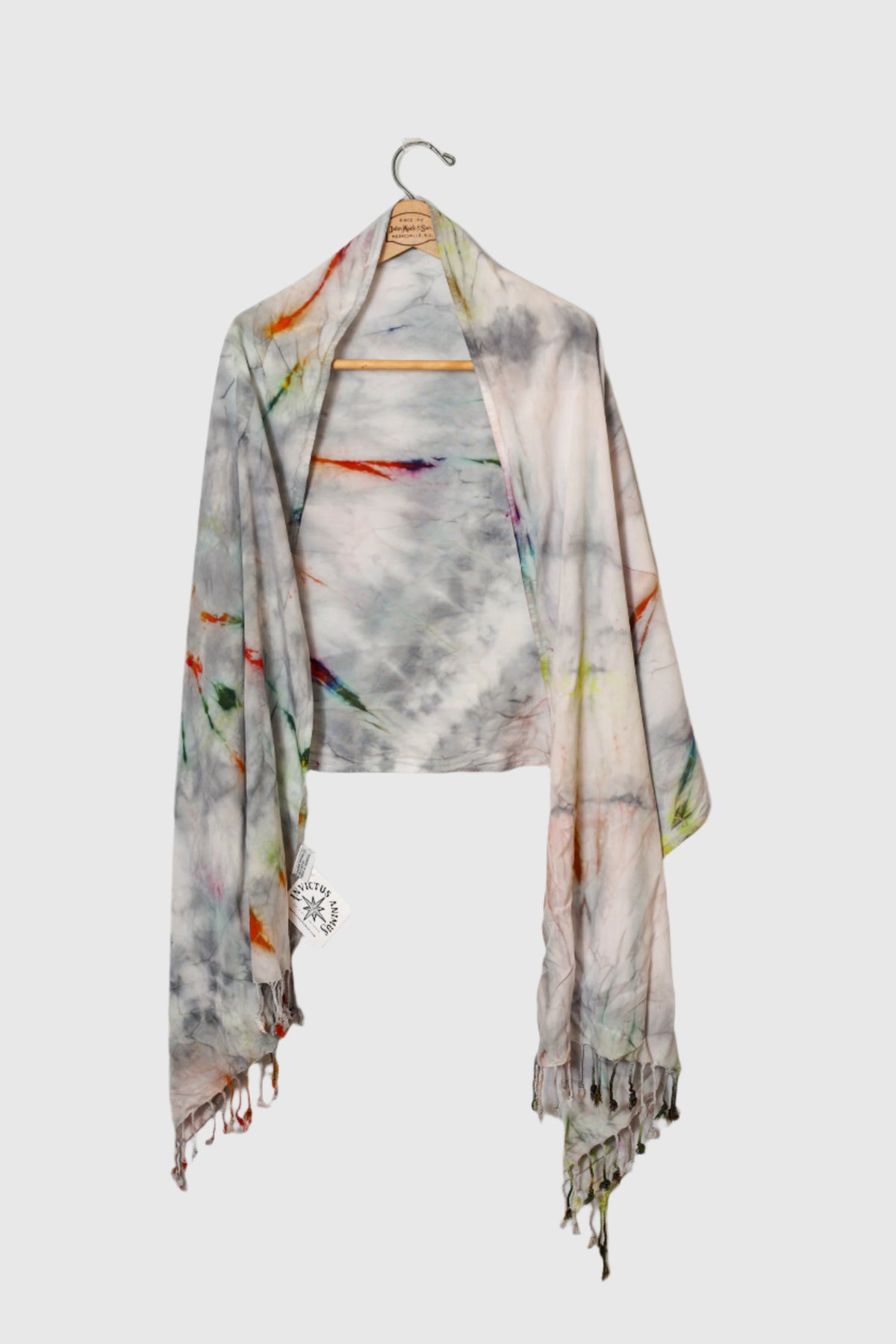 Storm Prism - Fringed Rayon Scarf - 20x70