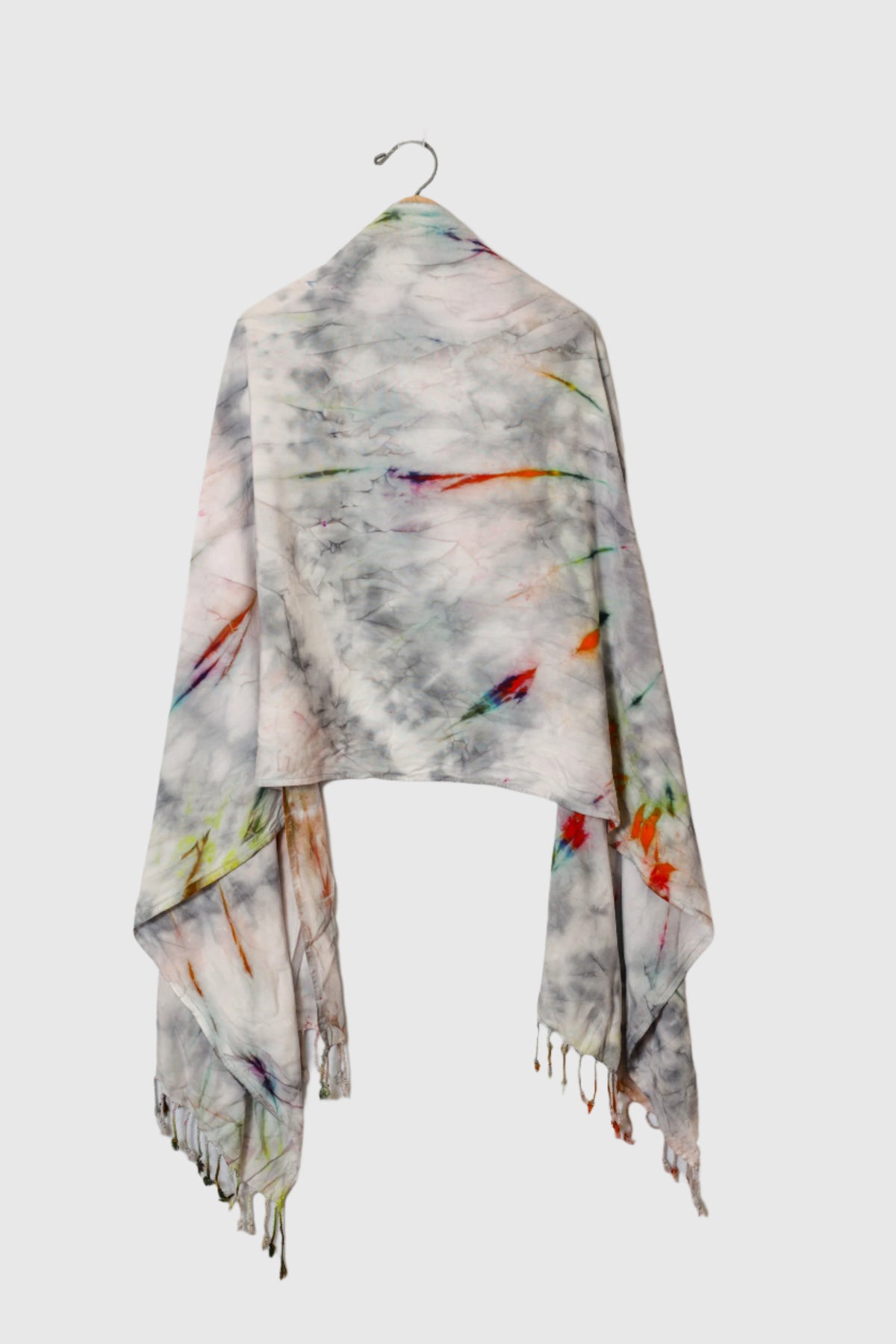 Storm Prism - Fringed Rayon Scarf - 20x70