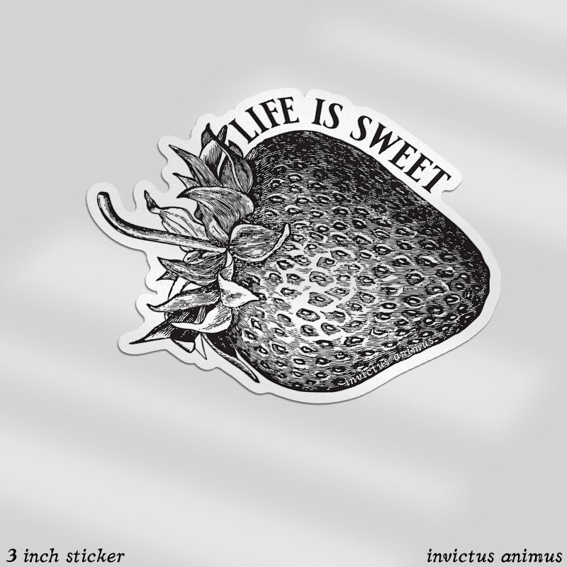 Life Is Sweet - Strawberry - Vinyl Sticker